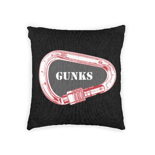 Gunks Rock Climbing Carabiner Woven Pillows