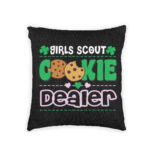 Cookie Dealer Scout for Girls Funny Scouting Woven Pillows