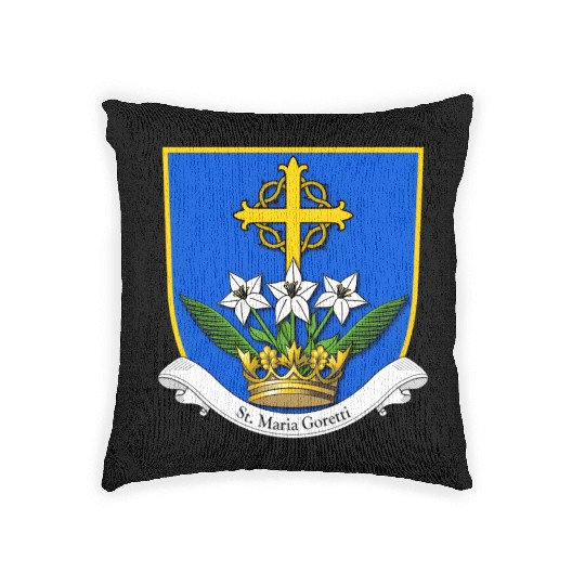 St Maria Goretti Lily Saints Catholic Purity Woven Pillows