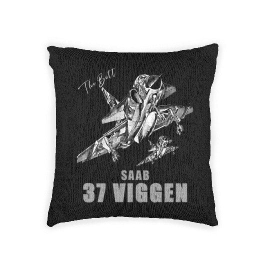 Saab 37 Viggen Swedish Multi Combat Aircraft Woven Pillows