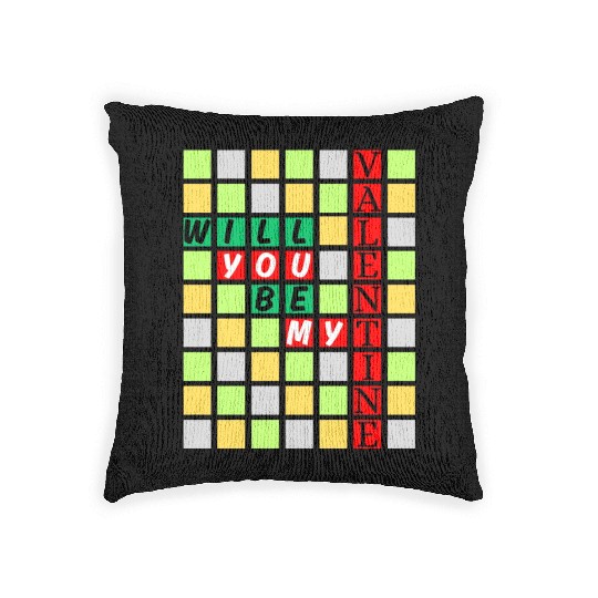 Will You Be My Valentine Woven Pillows