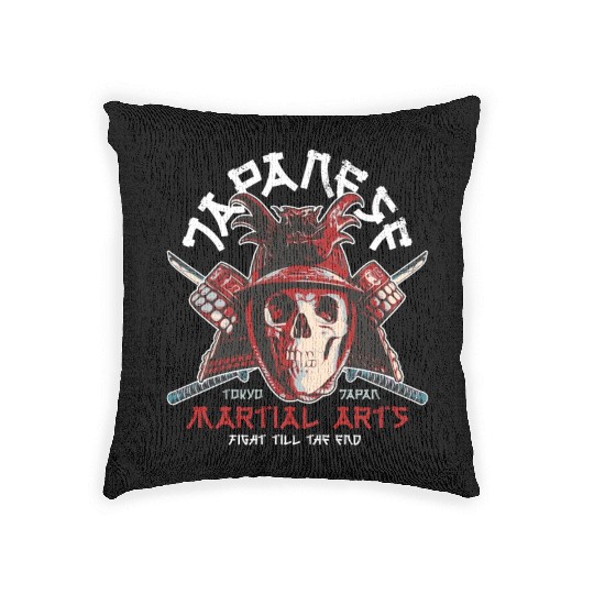 Japanese Samurai Spirit: Tokyo Japan Martial Arts Woven Pillows