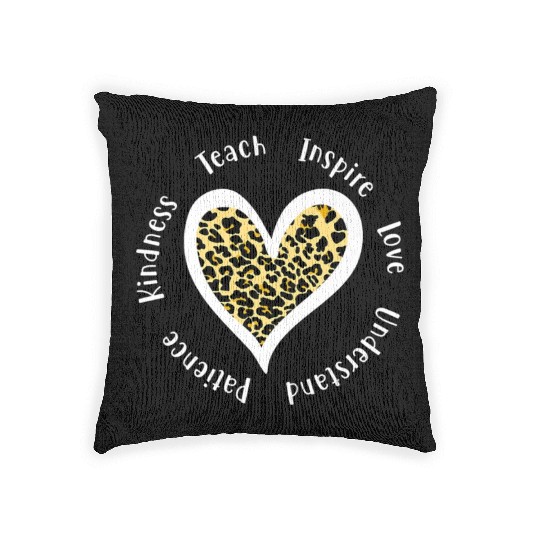 Leopard Print Teacher Woven Pillows