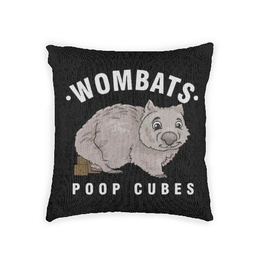 Cute Wombat Lover Wombats Poop Cubes Wombat Owner Woven Pillows
