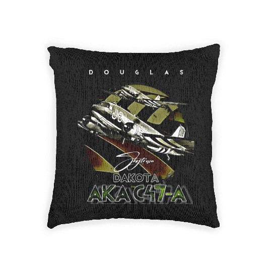 Douglas AKA C-47 Dakota Skytrain Military Version Woven Pillows