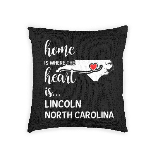Lincoln County North Carolina Is Where My Heart Is Woven Pillows