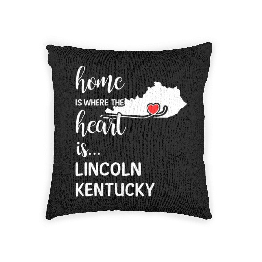 Lincoln County Kentucky Is Where My Heart Is Gift Woven Pillows