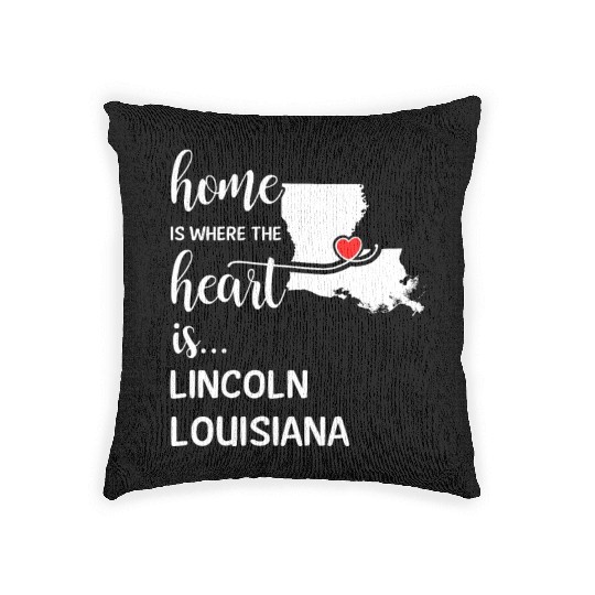 Lincoln County Louisiana Is Where My Heart Is Gift Woven Pillows