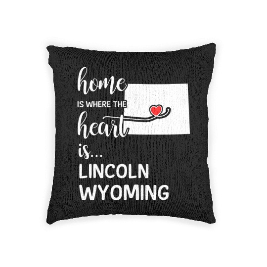 Lincoln County Wyoming Is Where My Heart IsGift Woven Pillows