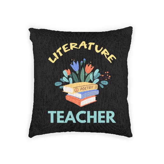 Literature teacher Literature is my superpower Woven Pillows