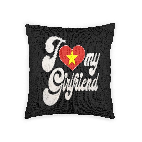 VietnamI Love My Vietnamese Girlfriend Woven Pillows