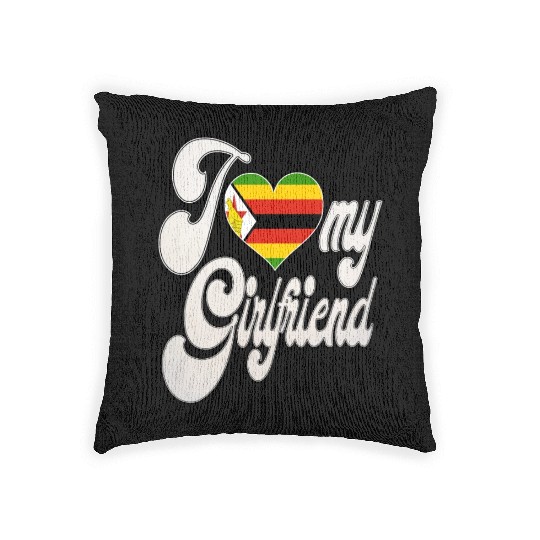 ZimbabweI Love My Zimbabwean Girlfriend Woven Pillows