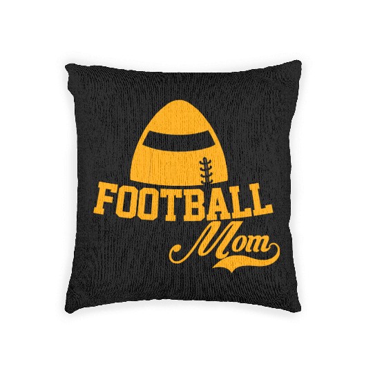 Orange Ball Football Mom Passion Is Gift Cool Best Woven Pillows