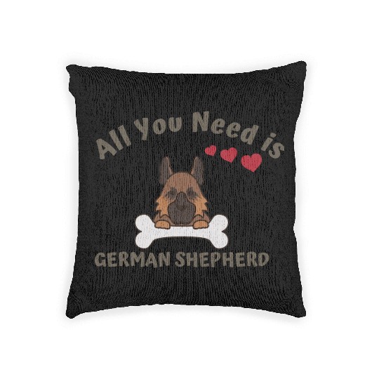 German Shepherd Dog Lover & Owner Woven Pillows