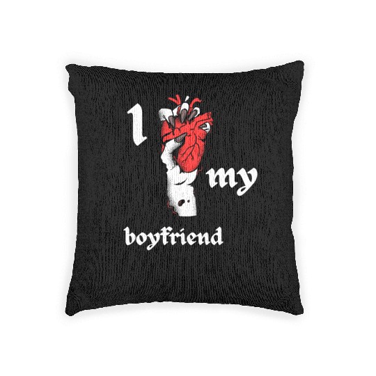 I love my Boyfriend women Woven Pillows