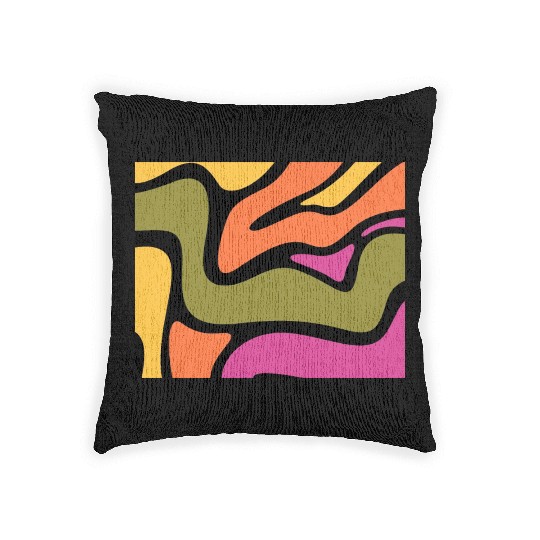 Psychedelic patterns, Aesthetic, Retro, Vintage Woven Pillows