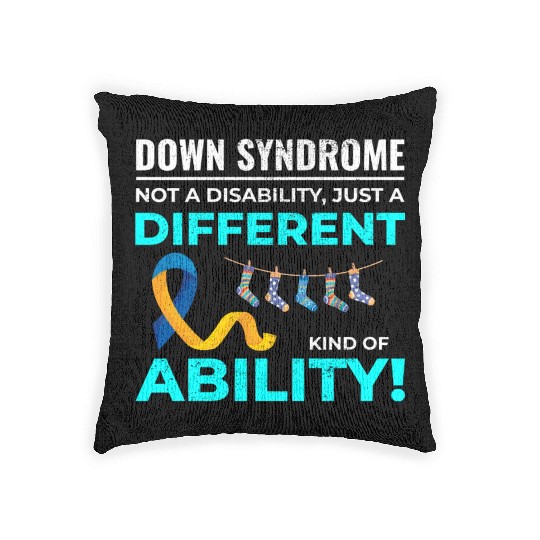 Down Syndrome Awareness Different Ability Woven Pillows
