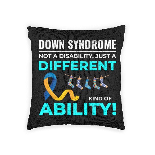 Down Syndrome Awareness Different Ability Woven Pillows