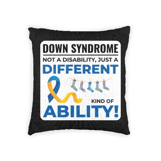 Down Syndrome Awareness Different Ability Woven Pillows