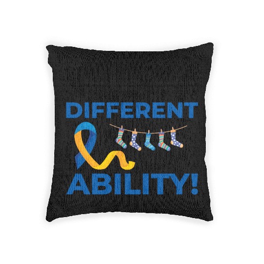 Down Syndrome Awareness Different Ability Woven Pillows