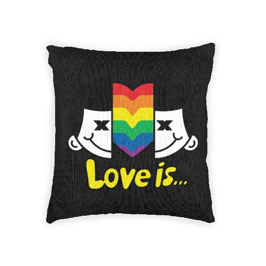 Love is love, boys love boys Woven Pillows