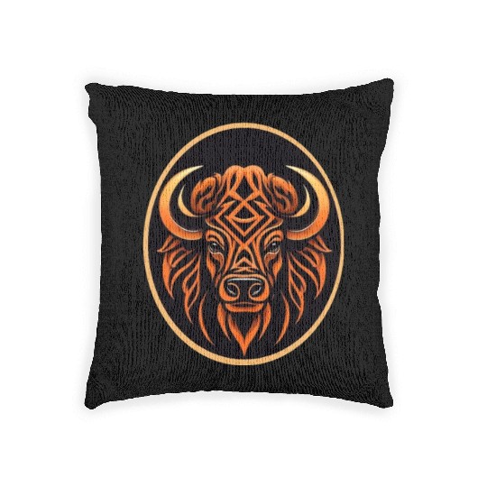 GEOMETRIC BUFFALO Woven Pillows