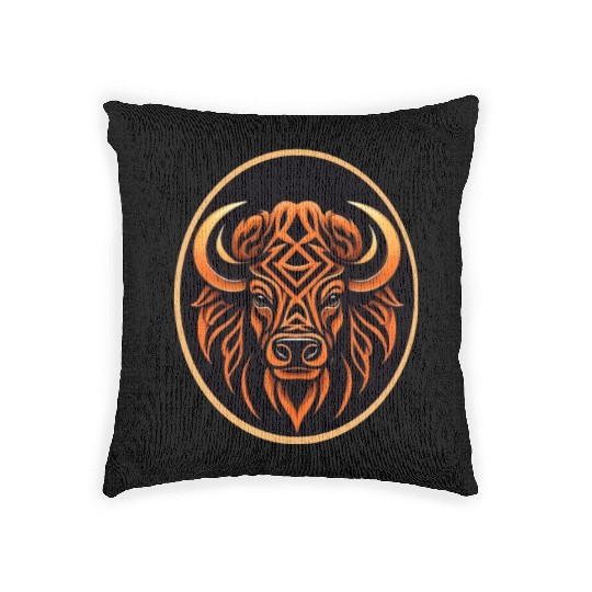 GEOMETRIC BUFFALO Woven Pillows