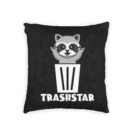 Trashstar Funny Raccoon Woven Pillows