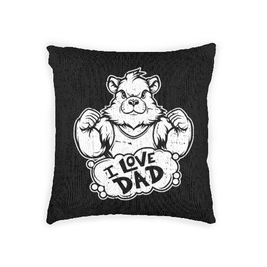 Guinea Pig Cavy I Love Dad Woven Pillows
