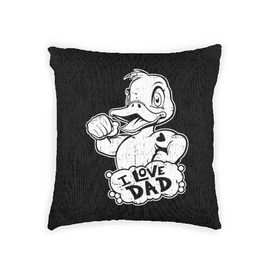 Duck Goose Geese I Love Dad Woven Pillows