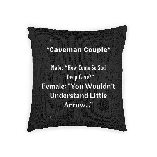 Caveman Couple Woven Pillows