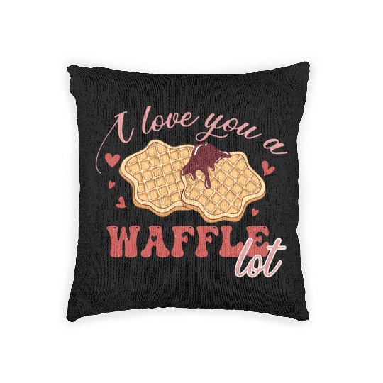 I Love You A Waffle Lot Woven Pillows