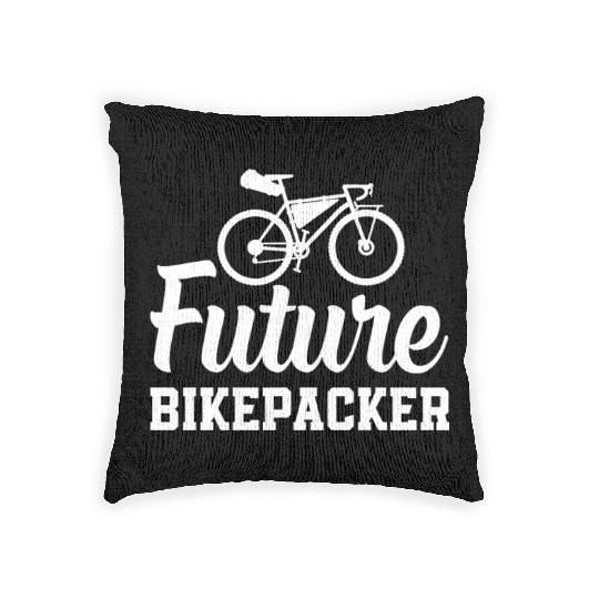 Bikepacking Toddler Newborn Bikepacker Future Bike Woven Pillows
