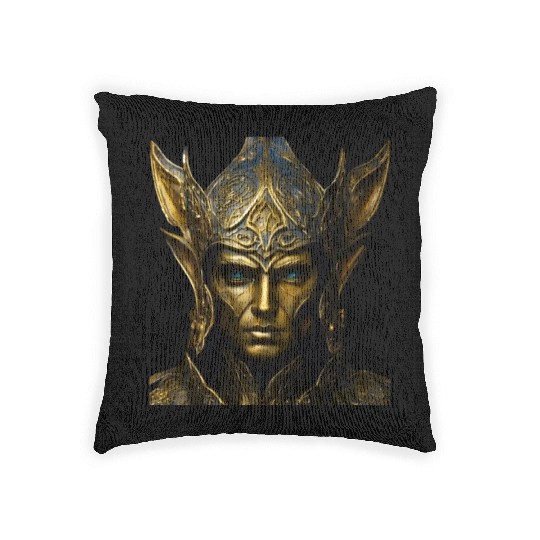 Portrait of an Ancient Monarch Woven Pillows