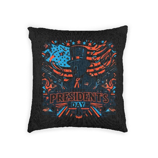 history of us presidents day Woven Pillows