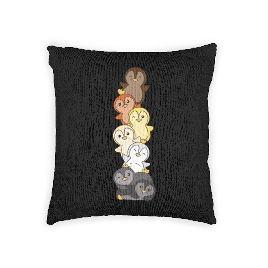 Bear Brotherhood Flag Pride Lgbtq Cute Penguin Woven Pillows