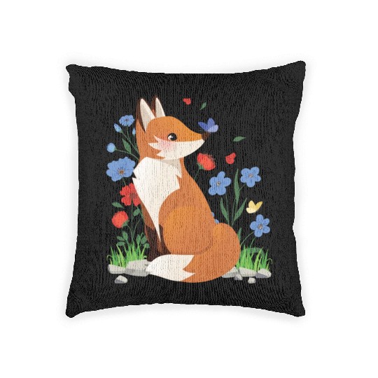 Fox Cottagecore Naturecore Children Woven Pillows