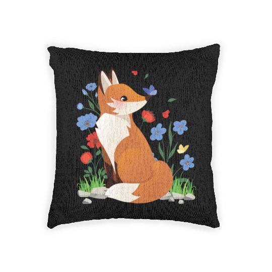 Fox Cottagecore Naturecore Children Woven Pillows