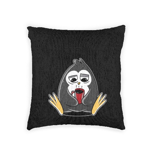 Penguin Mama Flightless Bird Lover Mother's Day Mo Woven Pillows