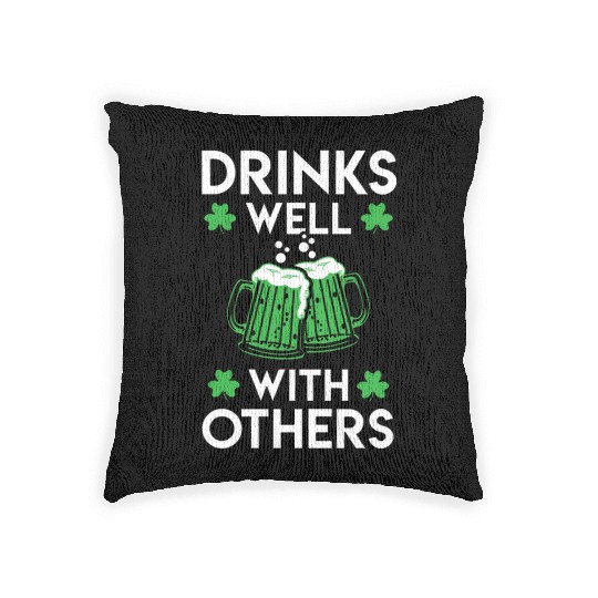 Green Beer St Patrick s Day Woven Pillows