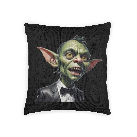Green Goblin with Tuxedo Woven Pillows