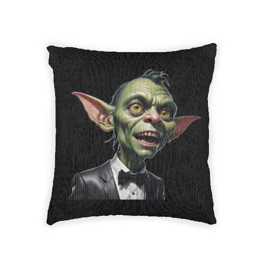 Green Goblin with Tuxedo Woven Pillows