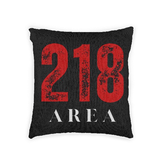 218 Area Code Retro Minnesota Duluth Woven Pillows