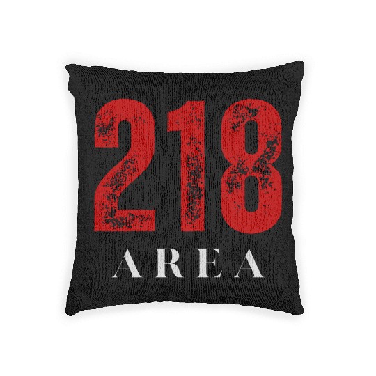 218 Area Code Retro Minnesota Duluth Woven Pillows