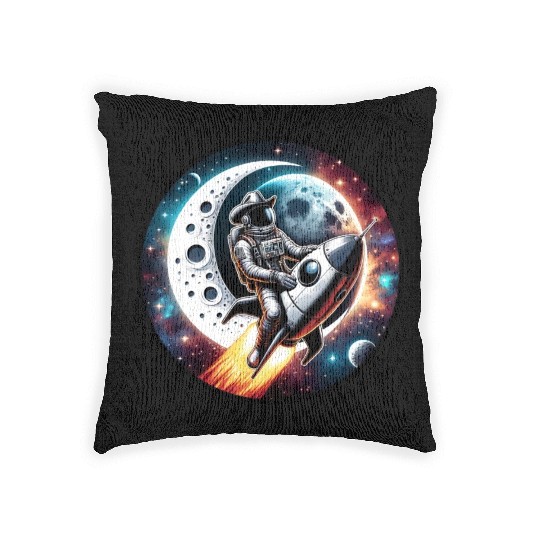 Space Cowboy Astronaut Woven Pillows