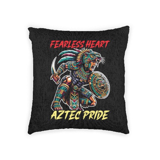 Aztec Jaguar Warrior Aztec Culture Indigenous Woven Pillows