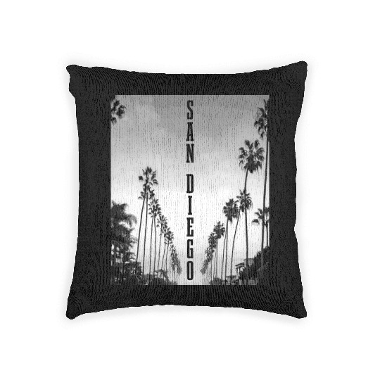 San Diego California Vintage Souvenir Woven Pillows