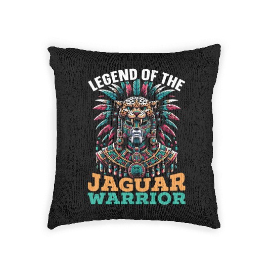 Aztec Jaguar Warrior Aztec Culture Indigenous Woven Pillows
