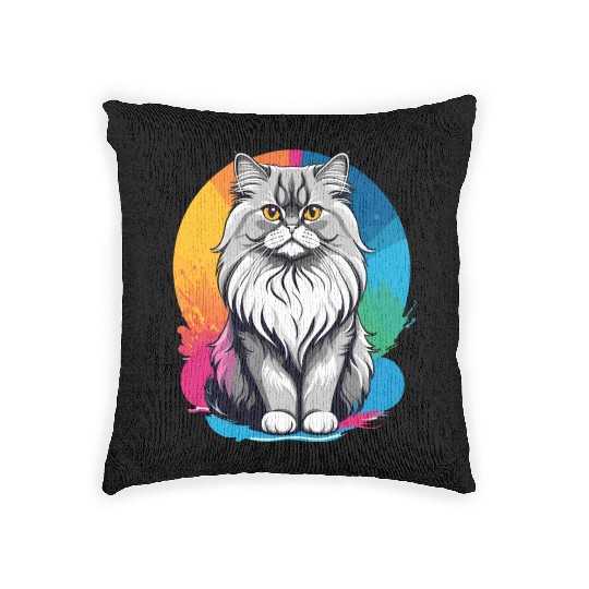 Persian Cat Woven Pillows