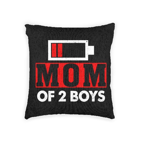 Mom of 2 Boys Mom and Son Matching Mom Gifts Woven Pillows
